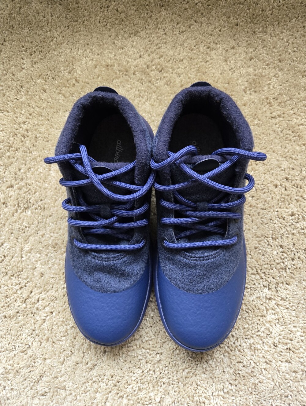 Allbirds Wool High Top Runners Womens 9 Blue Lace Up - Picture 8 of 10